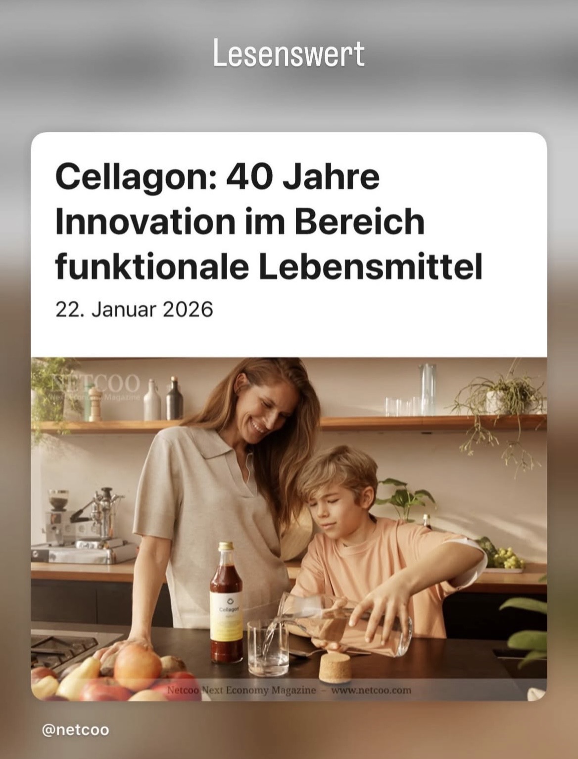 Cellagon: 40 Jahre Innovation im Bereich funktionale Lebensmittel - Netcoo Magazin